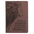Load image into Gallery viewer, The Lord Is My Strength & Defense Exodus 15:2 Brown Journal