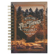 Load image into Gallery viewer, All Things Are Possible Pine Forest Matthew 19:26 Wirebound Journal