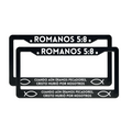 Load image into Gallery viewer, Romanos 5:8 Cuando Aún Éramos Pecadores, Cristo Murió Por Nosotros | Christian Spanish License Plate Frame