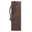 Load image into Gallery viewer, The LORD Is My Strength Exodus 15:2 Brown Faux Leather Bookmark