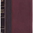 Load image into Gallery viewer, Personalized KJV Merlot & Burgundy Two-Tone Full Grain Leather Compact