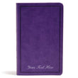 Load image into Gallery viewer, Personalized KJV Deluxe Gift Bible Purple LeatherTouch Red Letter Smythe Sewn Easy-to-Carry Double Column