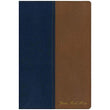 Load image into Gallery viewer, Personalized NIV and KJV Side-by-Side Bible Large Print Navy/Tan