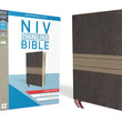 Load image into Gallery viewer, Personalized NIV Thinline Bible Large Print Leathersoft Chocolate/Tan New International Version