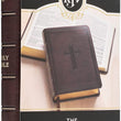Load image into Gallery viewer, Personalized KJV SMALL COMPACT Dark Brown Faux Leather Bible King James Version
