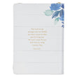 Load image into Gallery viewer, The Lord is my Strength Psalm 28:7 Blue Floral Faux Leather Zipper Journal
