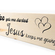 Load image into Gallery viewer, Coffee Gets Me Started Jesus Keeps Me Going Wood Decor
