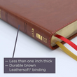 Load image into Gallery viewer, Personalized NASB Thinline Bible Leathersoft Brown 1995 Text Comfort Print