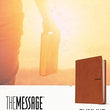 Load image into Gallery viewer, Personalized The Message Slimline Leather-Look Saddle Tan The Bible in Contemporary Language