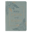 Load image into Gallery viewer, Walk By Faith 2 Corinthians 5:7 Teal Floral Faux Leather Zippered Journal