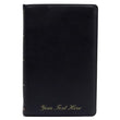 Load image into Gallery viewer, Personalized NKJV Single-Column Reference Bible Premium Black Leather Comfort Print