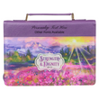 Load image into Gallery viewer, Strength & Dignity Colorful Landscape Faux Leather Personalized Bible Cover for Women