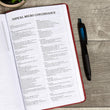 Load image into Gallery viewer, Personalized KJV Deluxe Gift Bible Burgundy LeatherTouch Red Letter Smythe Sewn Easy-to-Carry Double Column