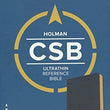 Load image into Gallery viewer, Personalized CSB Ultrathin Reference Bible Black LeatherTouch