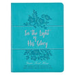 Load image into Gallery viewer, Personalized In The Light of His Glory Gift Book for Women Teal Faux Leather Flexcover