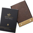Load image into Gallery viewer, Personalized KJV Holy Bible Thinline Large Print Brown Premium Leather w/Thumb Index