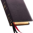 Load image into Gallery viewer, Personalized NKJV Single-Column Reference Bible Premium Black Leather Comfort Print