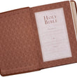 Load image into Gallery viewer, Personalized KJV Saddle Tan Faux Leather COMPACT Bible