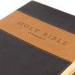 Load image into Gallery viewer, Personalized NLT Holy Bible Giant Print TuTone LeatherLike Brown/Tan