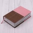 Load image into Gallery viewer, Personalized NIV Study Bible Pink/Brown Leathersoft Red Letter Thumb Indexed