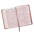 Load image into Gallery viewer, Personalized Custom Text Your Name KJV Thinline Large Print Bible Tan LuxLeather Indexed King James Version