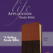 Load image into Gallery viewer, Personalized Custom Text NKJV Life Application Study Bible TuTone Brown/Tan New King James Version