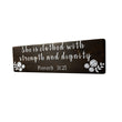 Load image into Gallery viewer, Proverbs 31:25 She is Clothed with Strength and Dignity Wood Decor