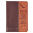 Load image into Gallery viewer, Personalized Journal Custom Text Soar On Wings Like Eagles Classic LuxLeather Journal Brown/Tan