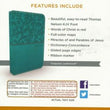 Load image into Gallery viewer, Personalized KJV Deluxe Gift Bible Red Letter Leathersoft Turquoise King James Version