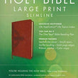 Load image into Gallery viewer, Personalized NLT Premium Value Slimline Bible Large Print Cross LeatherLike Sienna