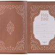 Load image into Gallery viewer, Personalized KJV Bible Brown Faux Leather Large Print Thinline with Thumb Index