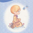 Load image into Gallery viewer, Personalized ICB Precious Moments Holy Bible Leathersoft Blue International Children's Bible