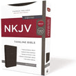 Load image into Gallery viewer, Personalized NKJV Thinline Bible Red Letter Edition Leathersoft Black Comfort Print