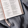 Load image into Gallery viewer, Personalized Custom Text Your Name NKJV Thinline Bible Large Print Red Letter Comfort Print Leathersoft Blue New King James Version