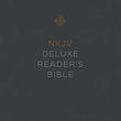 Load image into Gallery viewer, Personalized NKJV Deluxe Reader's Bible Comfort Print Leathersoft Black