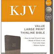 Load image into Gallery viewer, Personalized Custom Text Your Name KJV Value Thinline Large Print Red Letter Comfort Print Leathersoft Charcoal