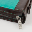 Load image into Gallery viewer, Philippians 4:13 Turquoise & Brown Faux Leather Personalized Bible Cover For Women