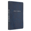 Load image into Gallery viewer, Personalized KJV Holy Bible Thinline Large Print Navy Faux Leather w/Thumb Index King James Version