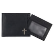 Load image into Gallery viewer, Silver Cross Black Genuine Leather Wallet