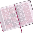 Load image into Gallery viewer, Personalized KJV Holy Bible Super Giant Print Bible Grey/Pink Faux Leather Bible w/Ribbon Marker