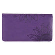 Load image into Gallery viewer, Strength and Dignity Proverbs 31:25 Purple Faux Leather Checkbook Cover