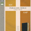 Load image into Gallery viewer, Personalized KJV Amplified Parallel Bible Large Print Bonded Leather Black