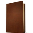 Load image into Gallery viewer, Personalized KJV Large Print Thinline Reference Holy Bible Red Letter Genuine Leather Brown