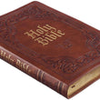 Load image into Gallery viewer, Personalized KJV Bible Brown Faux Leather Large Print Thinline with Thumb Index