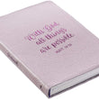 Load image into Gallery viewer, Personalized Custom Text Your Name With God All Things Are Possible Handy-Sized Full Grain Leather Journal Pink