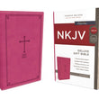 Load image into Gallery viewer, Personalized NKJV Deluxe Gift Holy Bible Cross Leathersoft Pink New King James Version