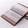 Load image into Gallery viewer, Personalized NKJV Single-Column Reference Bible Premium Black Leather Comfort Print