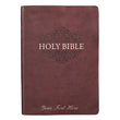 Load image into Gallery viewer, Personalized KJV Holy Bible Super Giant Print Brown Faux Leather Bible w/Ribbon Marker