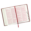Load image into Gallery viewer, Personalized KJV Super Giant Print Holy Bible Full Grain Premium Leather Thumb Index Burgundy