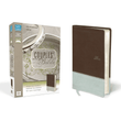 Load image into Gallery viewer, Personalized NIV Couples Devotional Bible Italian DuoTone Chocolate/Silver